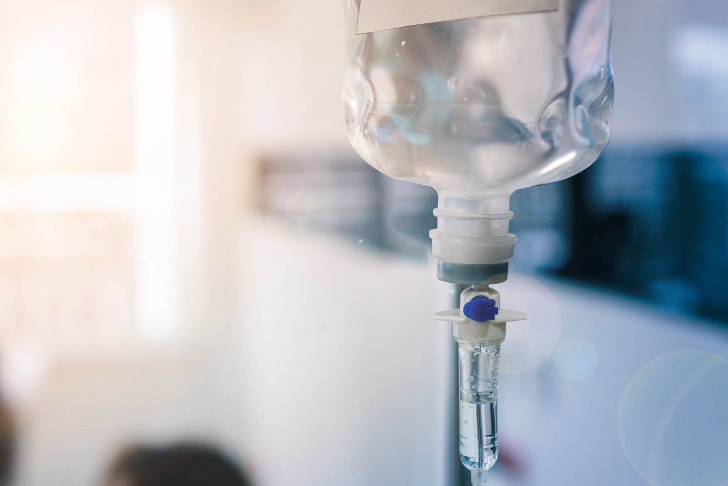 Close up of medical drip or IV drip